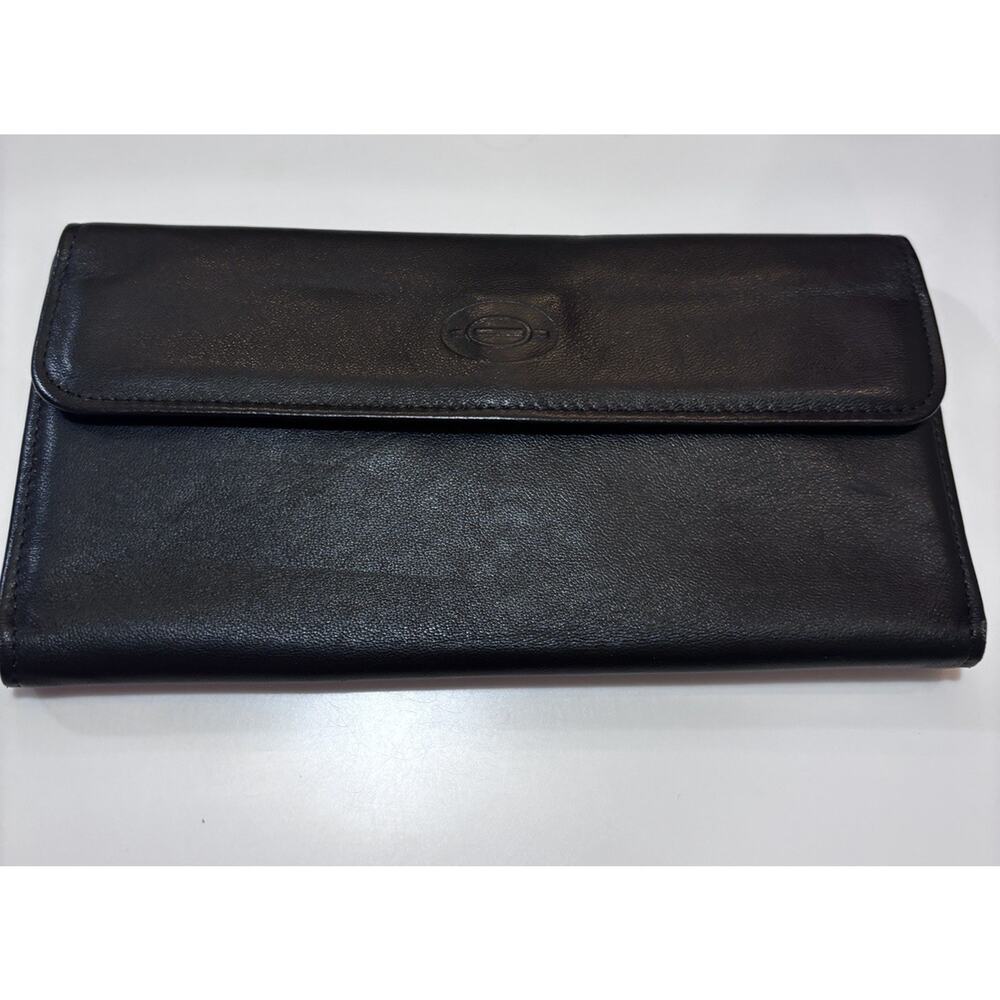 Rolf’s Dark Brown Butter Soft Cowhide Leather Checkbook Cover Wallet 10 slots